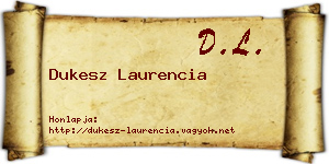 Dukesz Laurencia névjegykártya